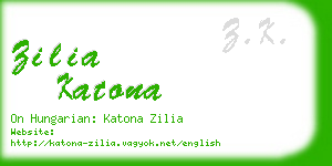 zilia katona business card